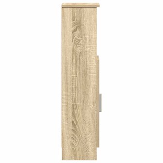 Badkamerkast met rolhouder 20,5x22x90 cm sonoma eikenkleurig 6