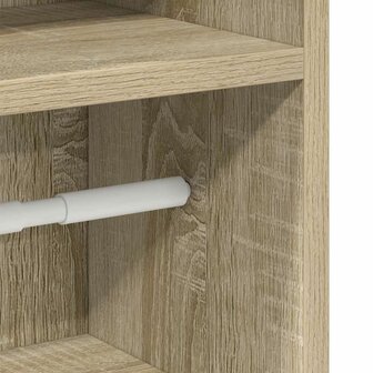 Badkamerkast met rolhouder 20,5x22x90 cm sonoma eikenkleurig 9