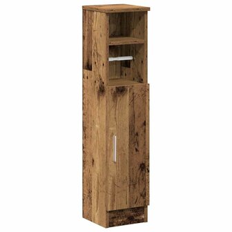 Badkamerkast met rolhouder 20,5x22x90 cm oud houtkleurig 2