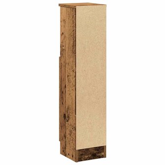 Badkamerkast met rolhouder 20,5x22x90 cm oud houtkleurig 7