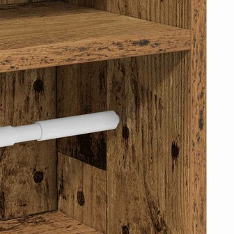 Badkamerkast met rolhouder 20,5x22x90 cm oud houtkleurig 9
