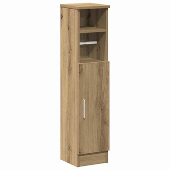 Badkamerkast met rolhouder 20,5x22x90 cm artisanaal eikenkleur 2