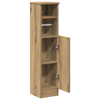 Badkamerkast met rolhouder 20,5x22x90 cm artisanaal eikenkleur 5