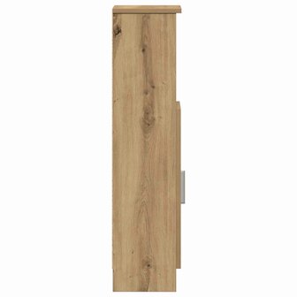 Badkamerkast met rolhouder 20,5x22x90 cm artisanaal eikenkleur 6