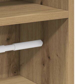 Badkamerkast met rolhouder 20,5x22x90 cm artisanaal eikenkleur 9