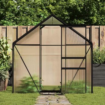 Tuinkas 2,47 m&sup3; aluminium antracietkleurig 1