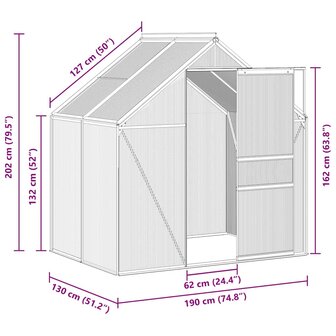 Tuinkas 2,47 m&sup3; aluminium antracietkleurig 9