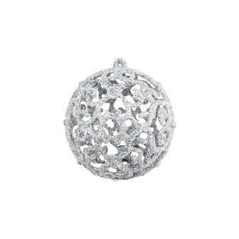 100-delige Kerstballenset 3/4/6 cm zilverkleurig 3