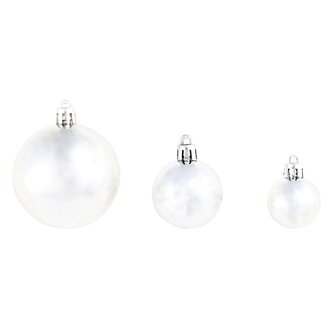 100-delige Kerstballenset 3/4/6 cm zilverkleurig 6