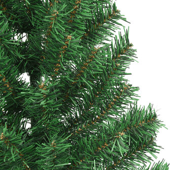 Kunstkerstboom met standaard half 180 cm PVC groen 7