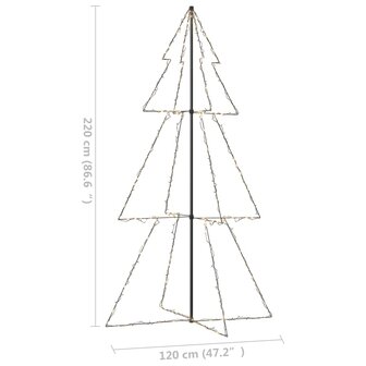 Kegelkerstboom 300 LED&amp;apos;s binnen en buiten 120x220 cm 7