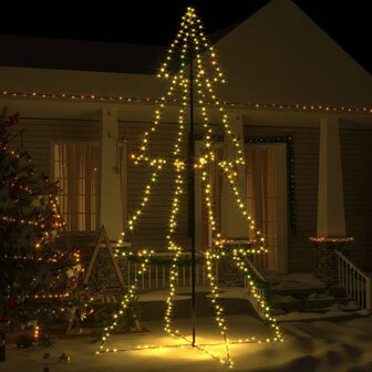 Kegelkerstboom 360 LED&amp;apos;s binnen en buiten 143x250 cm 1