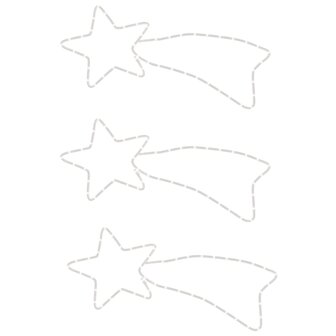Kerstfiguren sterren met 48 LED&amp;apos;s 3 st 65x28 cm warmwit 3