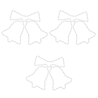 Kerstfiguren klokken met 72 LED&amp;apos;s 3 st 50x56 cm 3