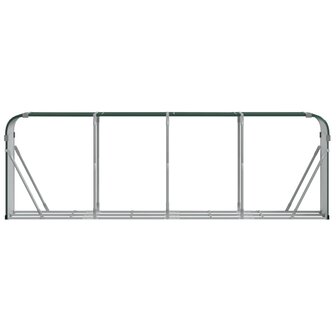Haardhoutopslag 300x45x100 cm gegalvaniseerd staal groen 4