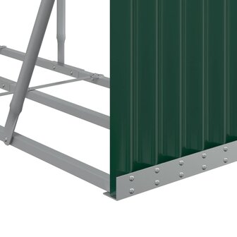 Haardhoutopslag 300x45x100 cm gegalvaniseerd staal groen 7