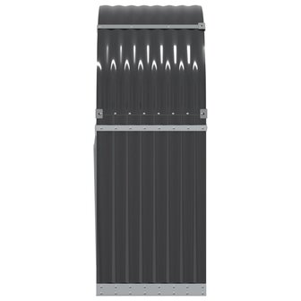 Haardhoutopslag 80x45x120 cm gegalvaniseerd staal antraciet 5