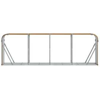 Haardhoutopslag 300x45x100 cm gegalvaniseerd staal houtlook 4