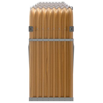 Haardhoutopslag 300x45x100 cm gegalvaniseerd staal houtlook 5