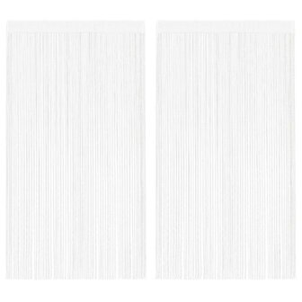 Draadgordijnen 2 st 140x250 cm wit 1