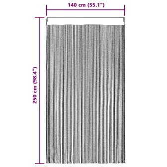 Draadgordijnen 2 st 140x250 cm zwart 9