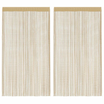 Draadgordijnen 100x250 cm beige 2 st 1
