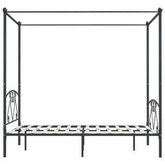 Hemelbedframe metaal grijs 160x200 cm  4