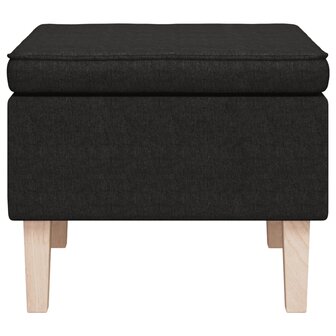 Kruk met houten poten stof zwart 3