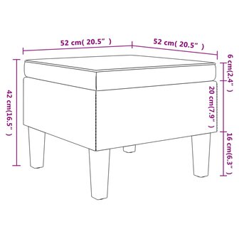 Kruk met houten poten stof taupe 5