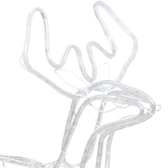 Kerstfiguur rendier 2 st 76x42x87 cm koudwit 4