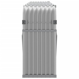 Haardhoutopslag 300x45x100 cm gegalvaniseerd staal lichtgrijs 5