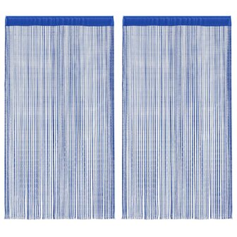 Draadgordijnen 100x250 cm blauw 2 st 1