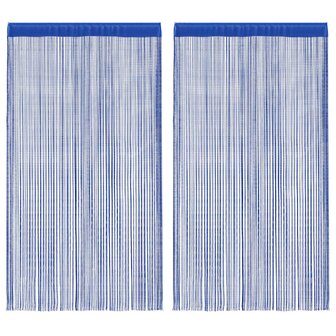 Draadgordijnen 140x250 cm blauw 2 st 1
