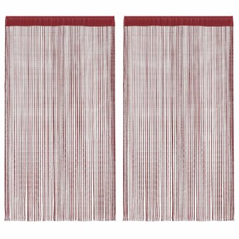 Draadgordijnen 140x250 cm wijnrood 2 st 1