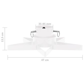 Kerstboomstandaard 47x47x13,5 cm wit 7