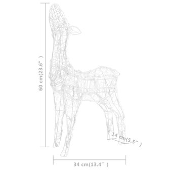 Kerstversiering rendierfamilie 160 LED&amp;apos;s warmwit acryl 9