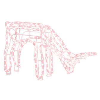 Kerstfiguur rendier warmwit 73x31x45 cm 2