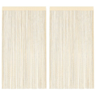 Draadgordijnen 100x250 cm cr&egrave;me 2 st 1