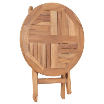 Tuintafel inklapbaar 45 cm massief teakhout 4