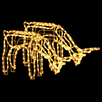 Kerstfiguur rendier 2 st 73x31x45 cm warmwit 2