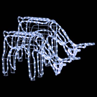 Kerstverlichting rendieren 2 st 73x31x45 cm koudwit 2