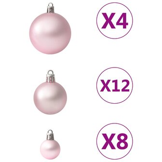 100-delige Kerstballenset roze 8