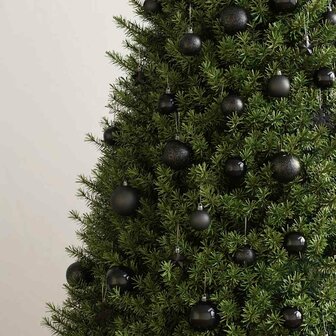 111-delige Kerstballenset polystyreen zwart 2