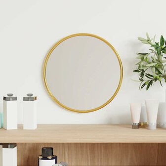 Wandspiegel rond &Oslash;20 cm goudkleurig 1