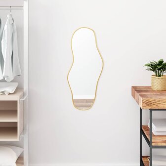 Wandspiegel 70x30 cm goudkleurig 1