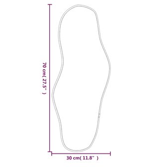 Wandspiegel 70x30 cm goudkleurig 6