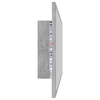 Badkamerspiegel LED 90x8,5x37 cm acryl betongrijs 5