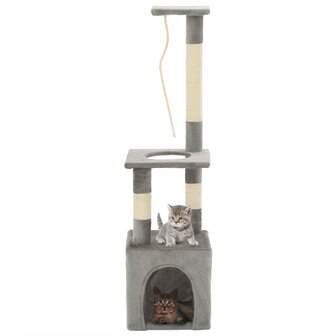 Kattenkrabpaal met sisal krabpalen 109 cm grijs 1