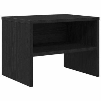 Nachtkastje Zwart eiken 40 x 40 x 30 cm Bewerkt hout 2