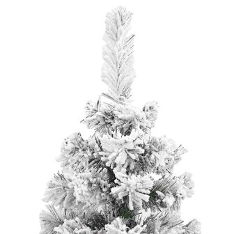Kunstkerstboom met sneeuw smal 120 cm PVC groen 4